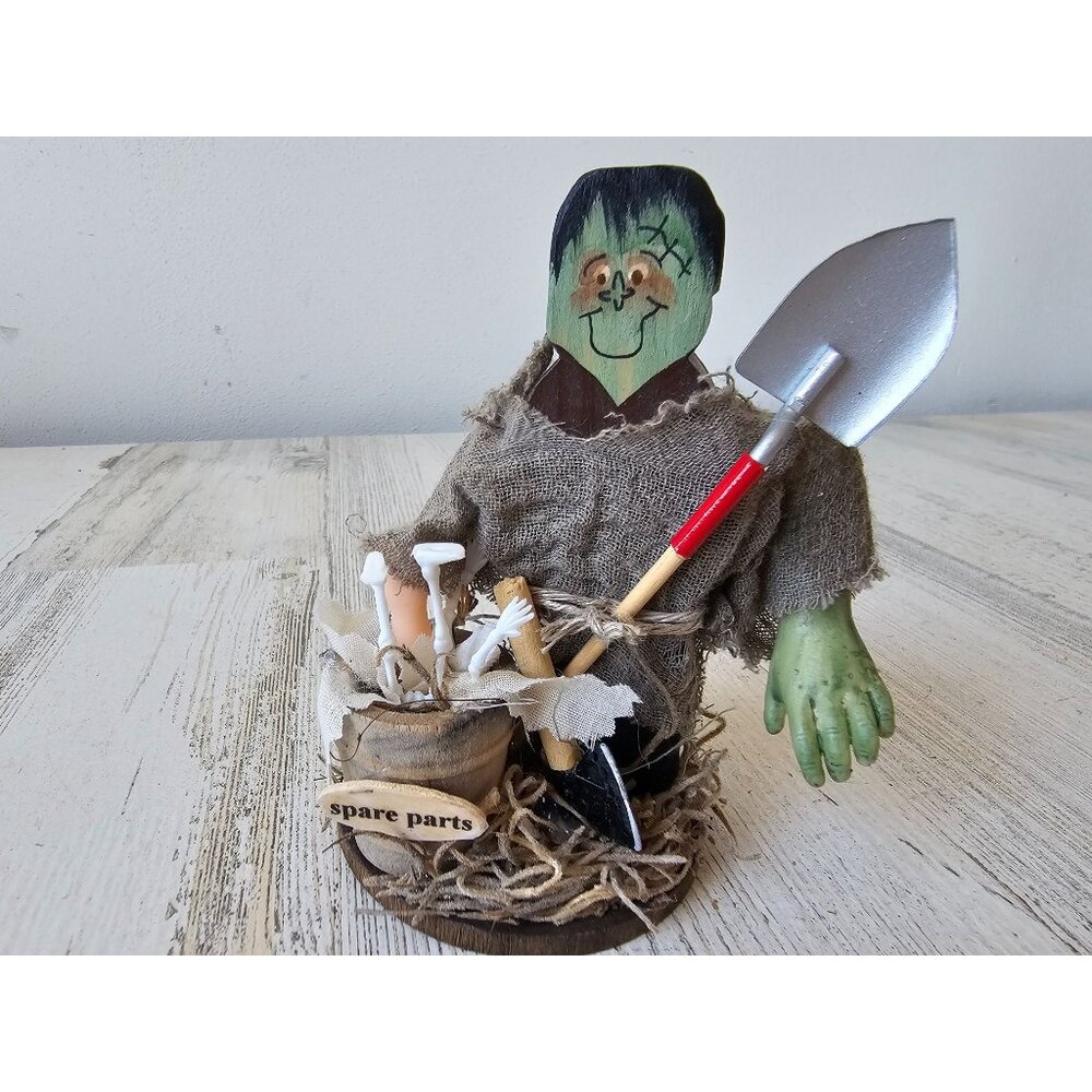 Shabby chic Frankenstein spare‎ parts figurine village decor accessory funny
